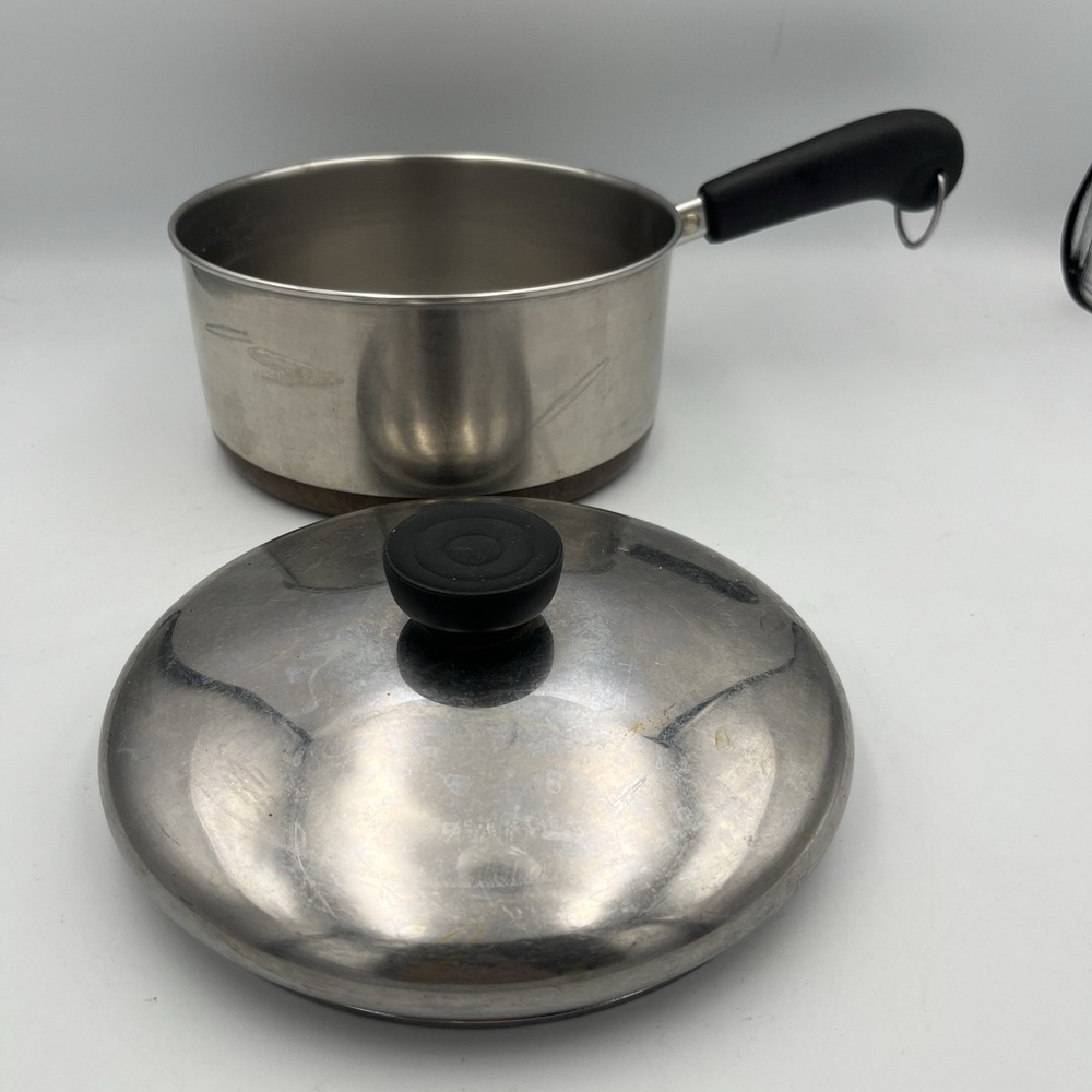 Vintage ~ Revere Ware Stainless Steel 2 QT. Sauce Pan With Lid ~ #93k ~ USA